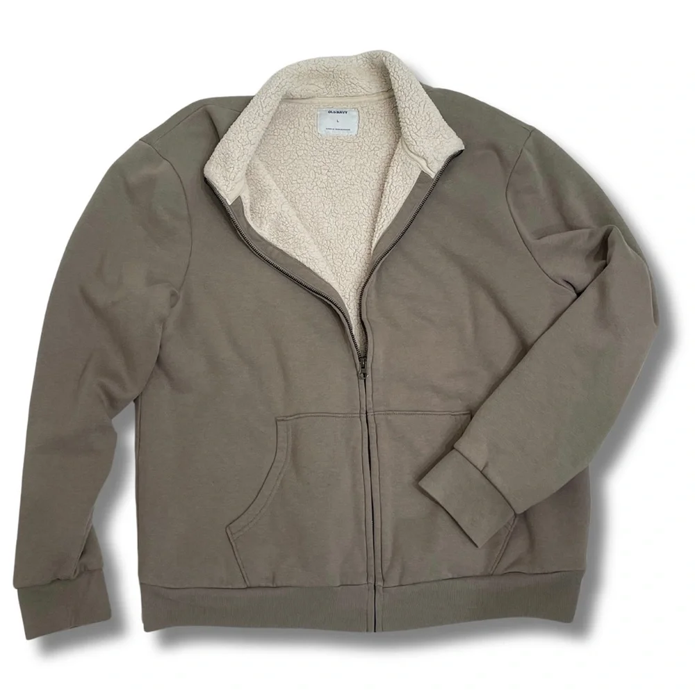 Old navy Sherpa lined men’s zip-up sweater - Picture 1 of 3